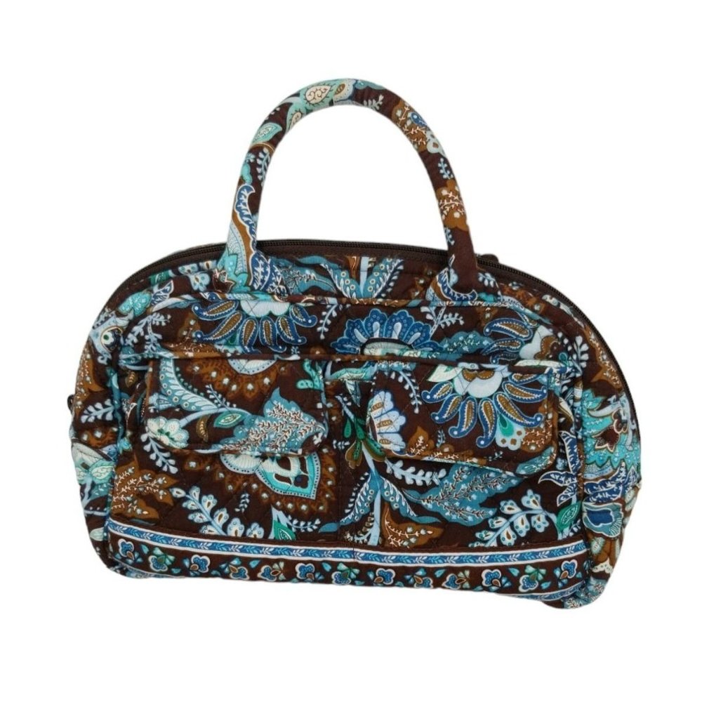 Vera Bradley Java Blue Dome Satchel Hand Bag